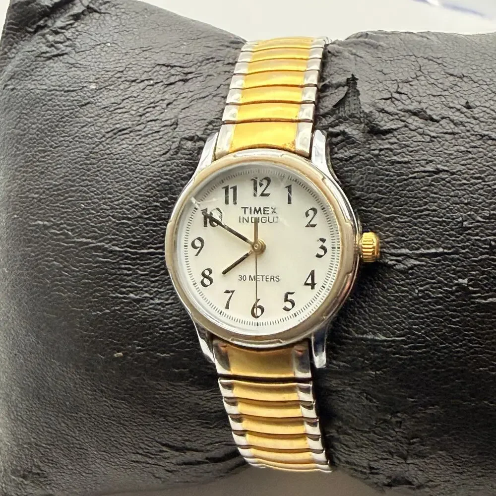 Timex Indiglo Two-Tone Women's Dress Watch - Elegant & Functional